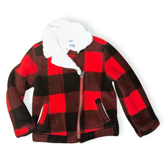 Faux Sherpa Buffalo Plaid Moto Coat - Picture 2 of 4